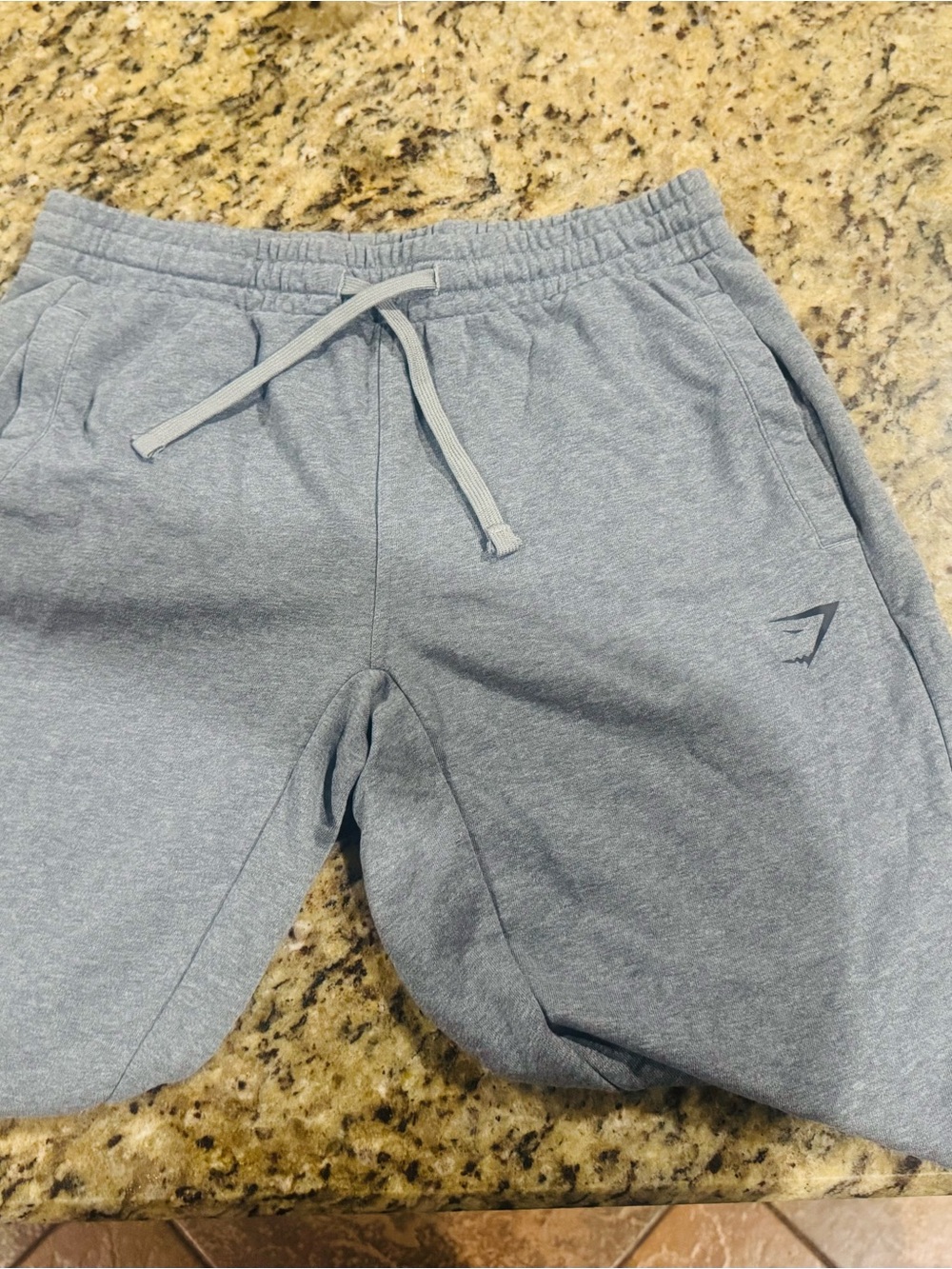 Gymshark Light Heather Gray Men's Joggers with Drawcord
